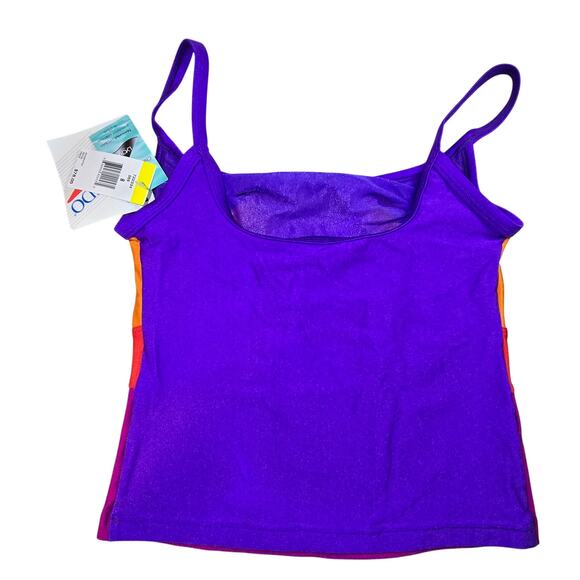 NWT Speedo Tankini Color Block Pullover Swimming Top Women's Size 8 - Picture 2 of 4